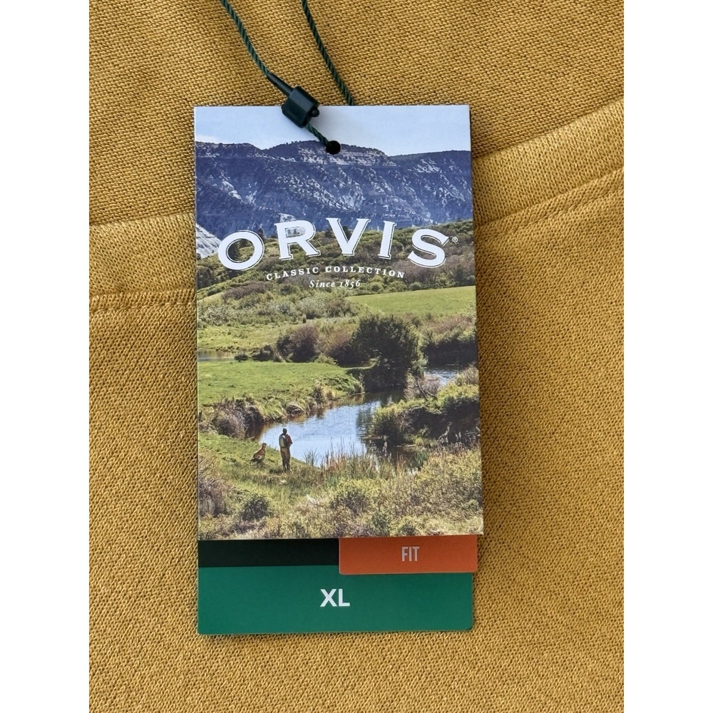 NWT ORVIS Women's Mustard Yellow V-Neck Short Sleeve Knit Casual Top Size XL - Picture 4 of 14